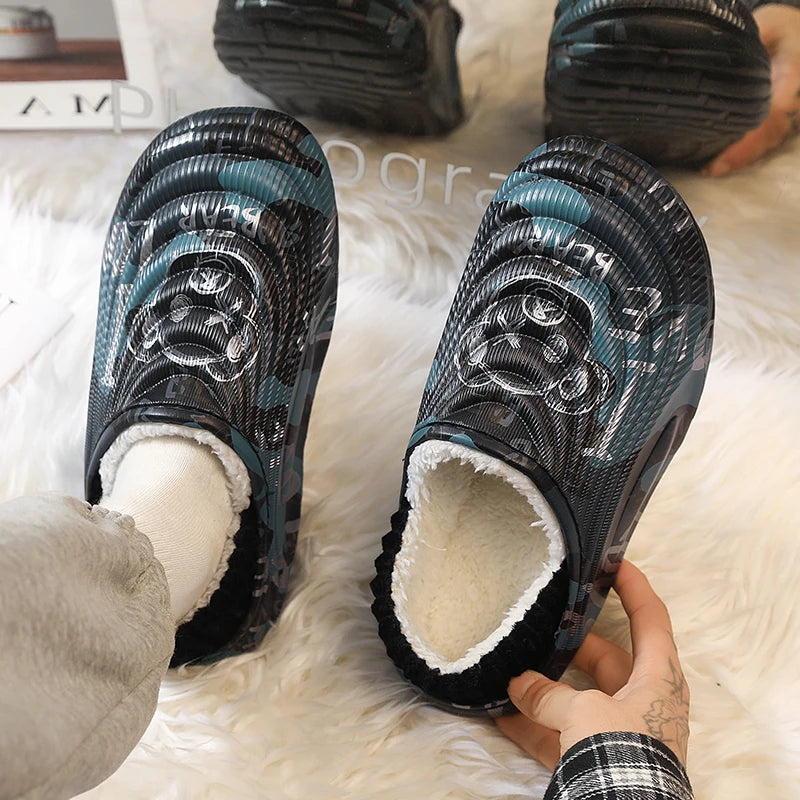 Waterproof Cotton Slippers for Men and Women | Cozy Warm Footwear