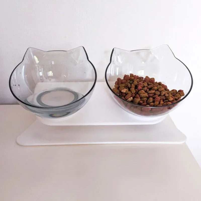 Non-Slip Double Pet Bowl with Stand | Ideal for Cats and Dogs