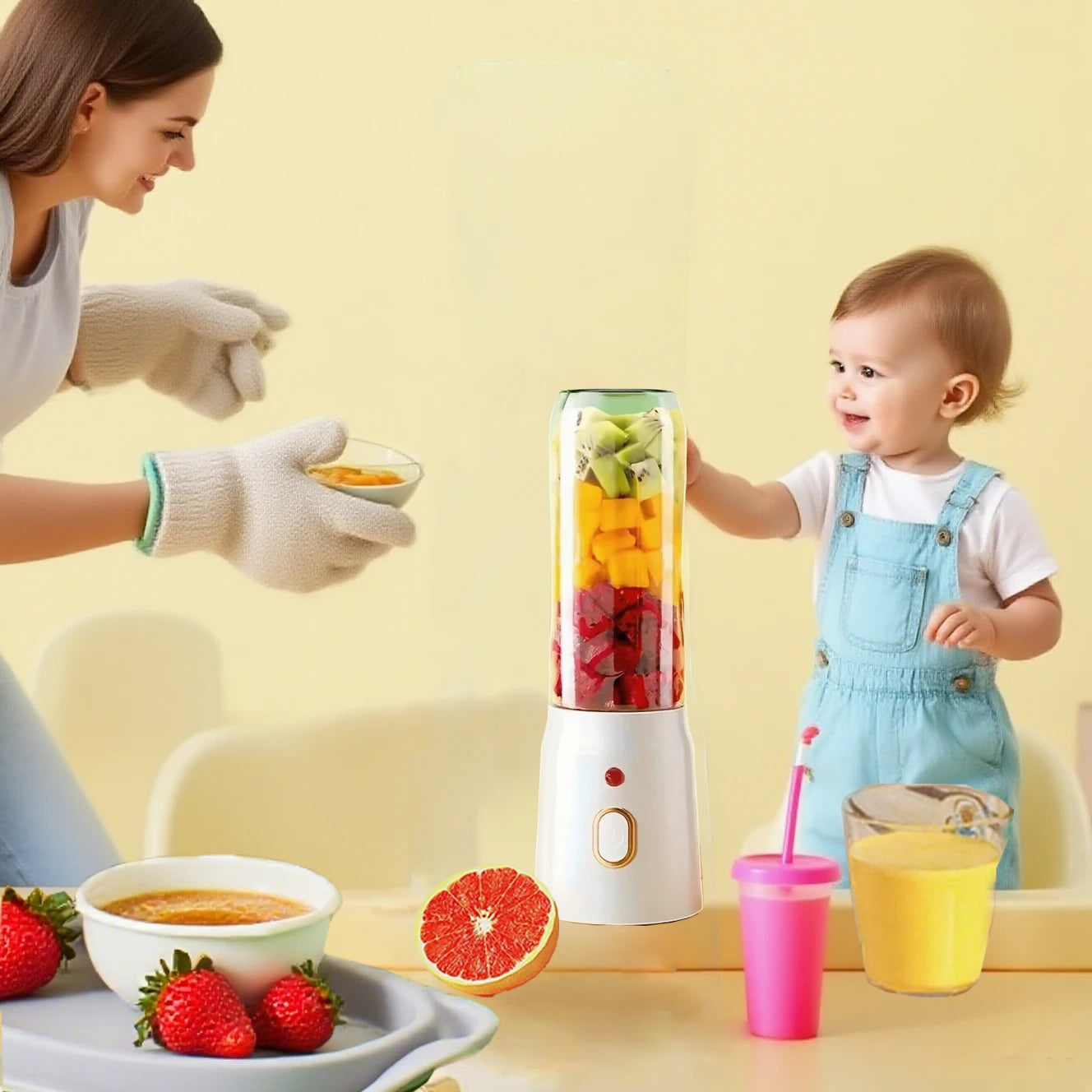 Portable USB Rechargeable Baby Food Maker | Blend Nutritious Meals