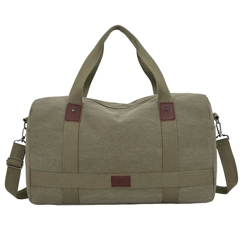 Men's Versatile Canvas Travel Bag | Large Capacity Weekend Duffel