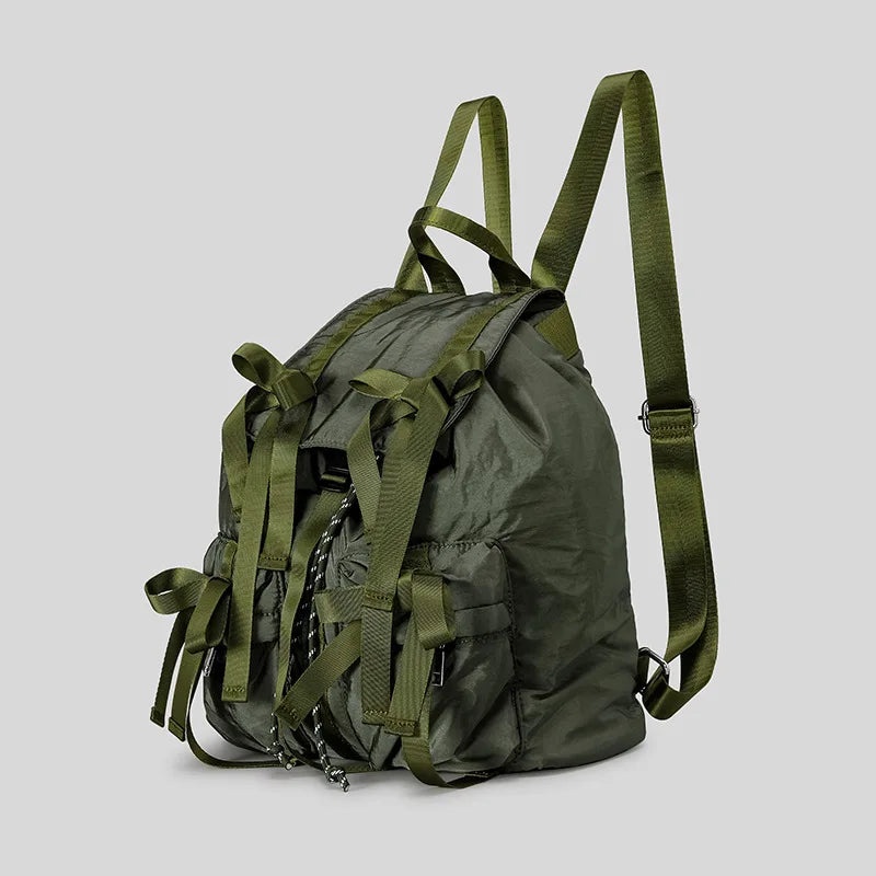 Fashion Y2K Bow Casual Backpack | High-Quality Nylon Shoulder Bag
