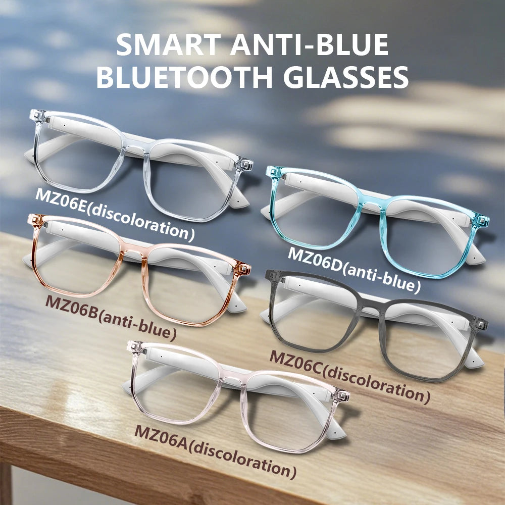 Smart Bluetooth Audio Glasses — Color-Changing Blue-Light Lenses, Touch Control, HD Calls, Hi-Fi Stereo Sound, Bluetooth 5.3 Smart Eyewear