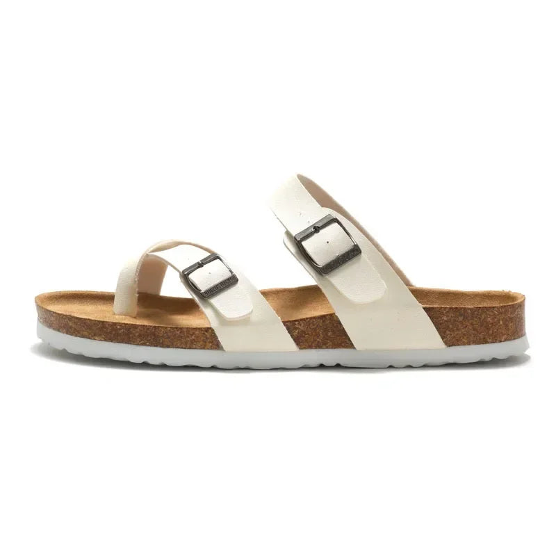 Men's Non-Slip Slippers with Cork Metal Buckle | Waterproof Outdoor Wear