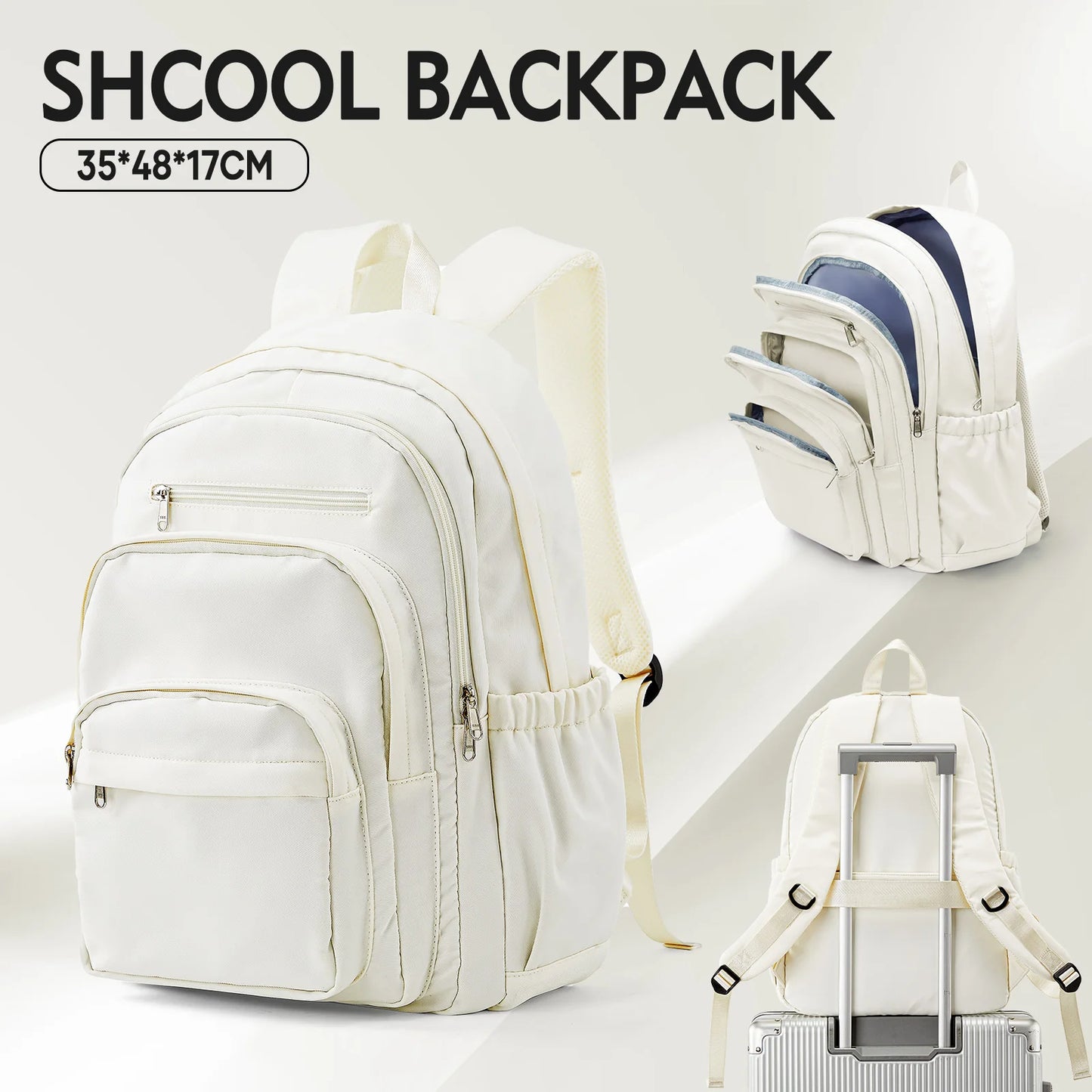 Versatile Casual Backpack for School and Travel | Multi-Pocket Design