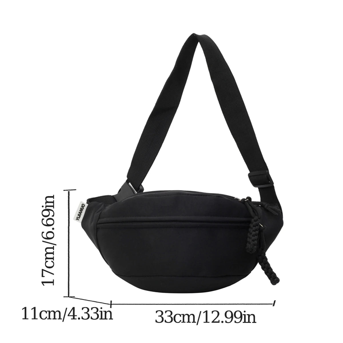 Stylish Women's Lightweight Nylon Waist Bag | Multiple Compartments