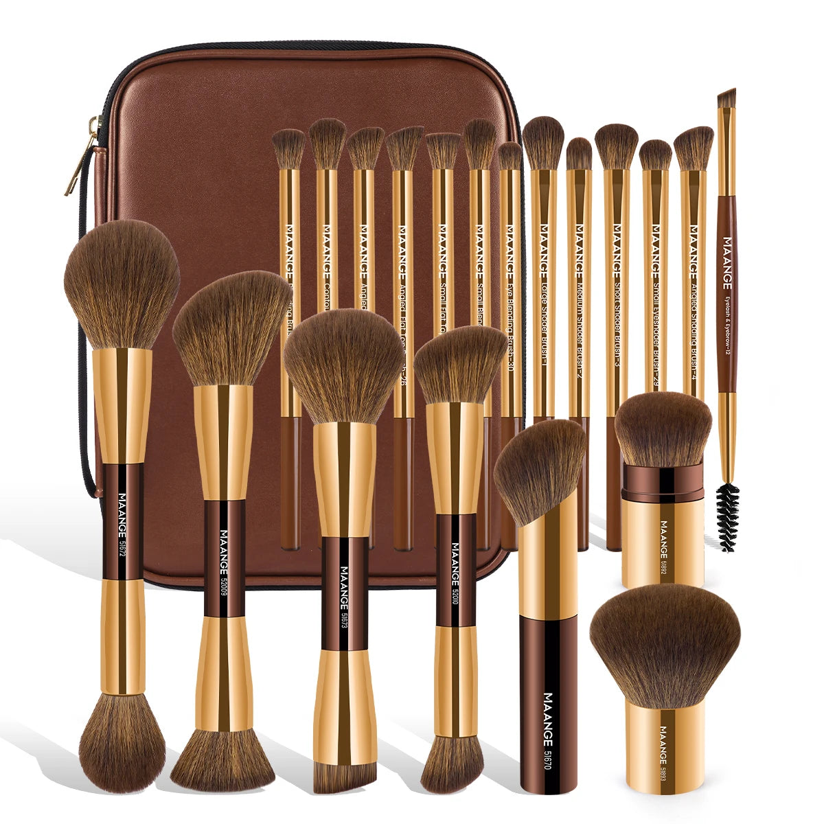 20pcs Professional Makeup Brush Set with Storage Bag | Essential Beauty Tools