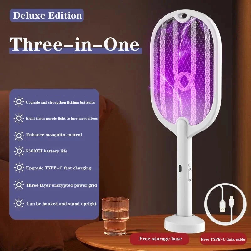 3000V Electric Mosquito Swatter with USB Charging | Pest Control