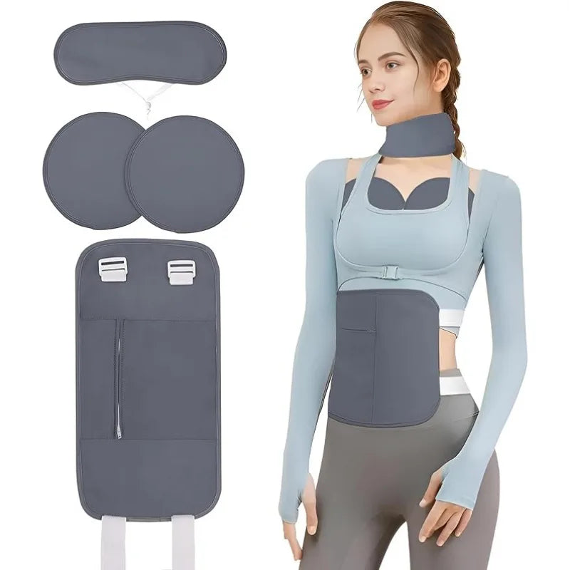 4pcs Castor Oil Pack Wraps | Leak-proof Washable Waist Support