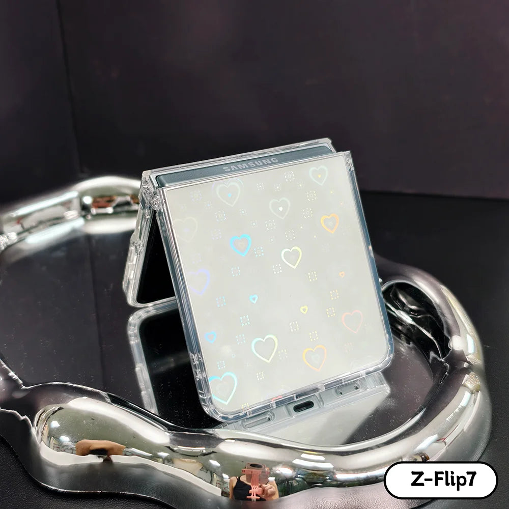 Holographic Love Pattern Phone Case | Stylish Shockproof Protection