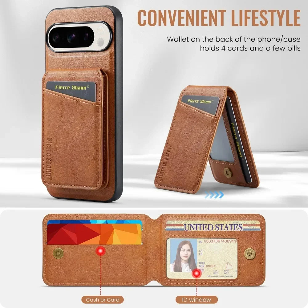 Detachable 2 in 1 Leather Wallet Case for Google Pixel | Card Holder