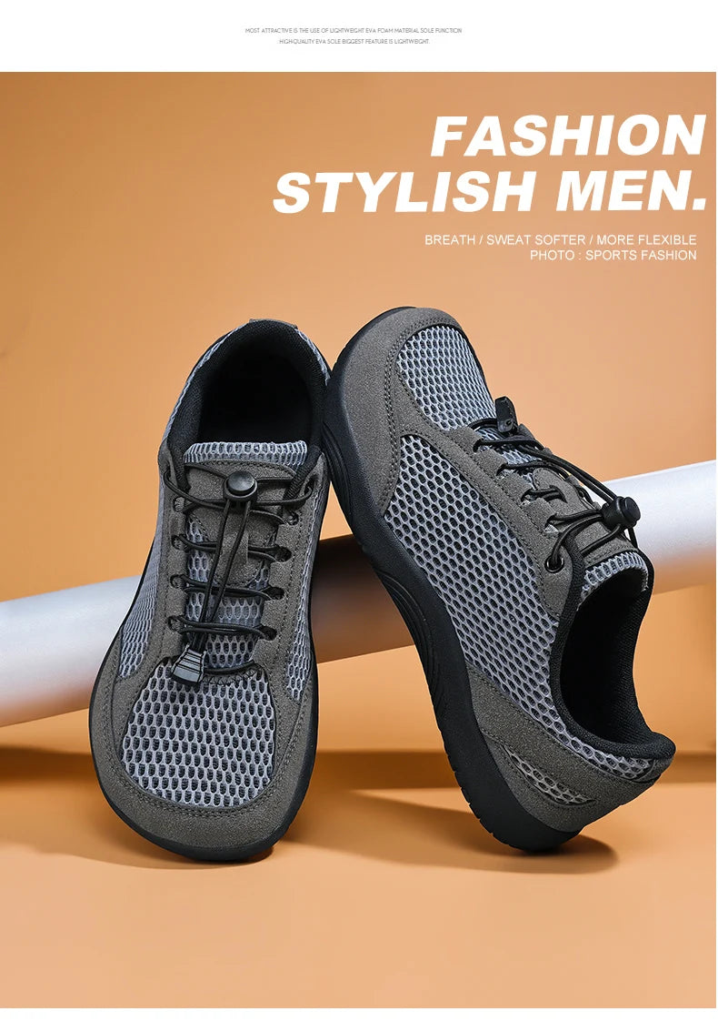 Wide Fit Casual Sports Shoes | Breathable Non-Slip Comfort
