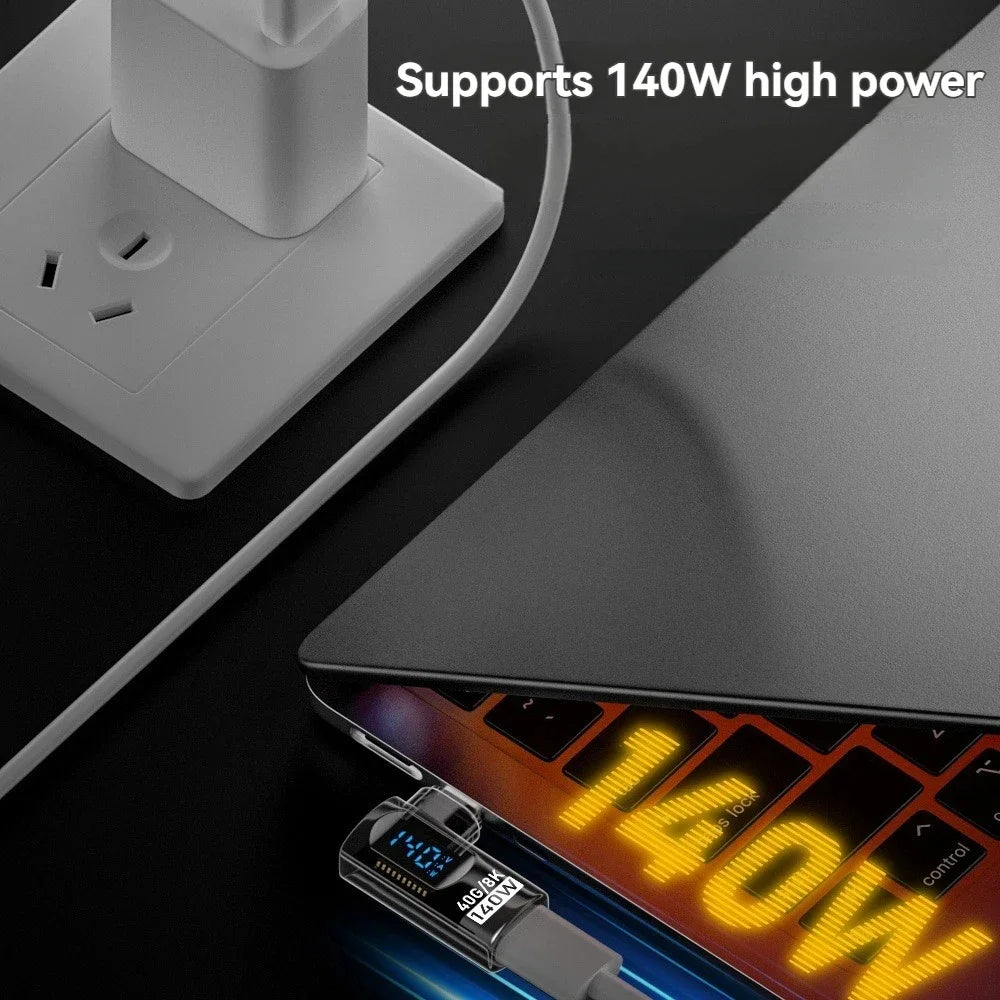 Right Angle USB C Adapter | 40Gbps Data Transfer & 8K Video