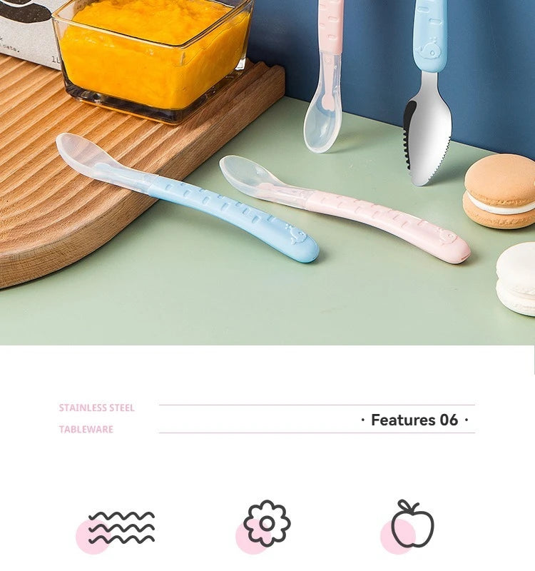 Dual-Head Baby Food Scraper Spoon | Essential Feeding Tool