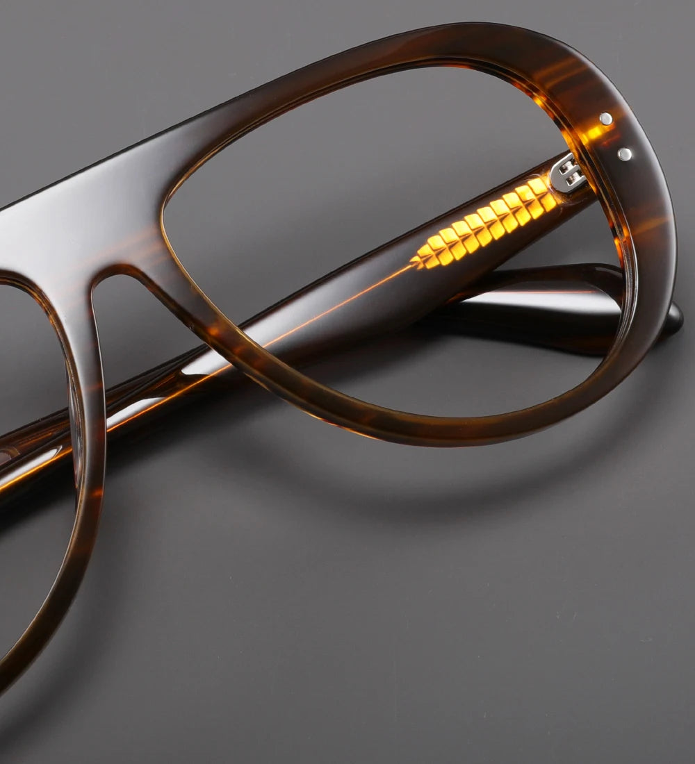Trendy Acetate Pilot Optical Frames for Stylish Vision
