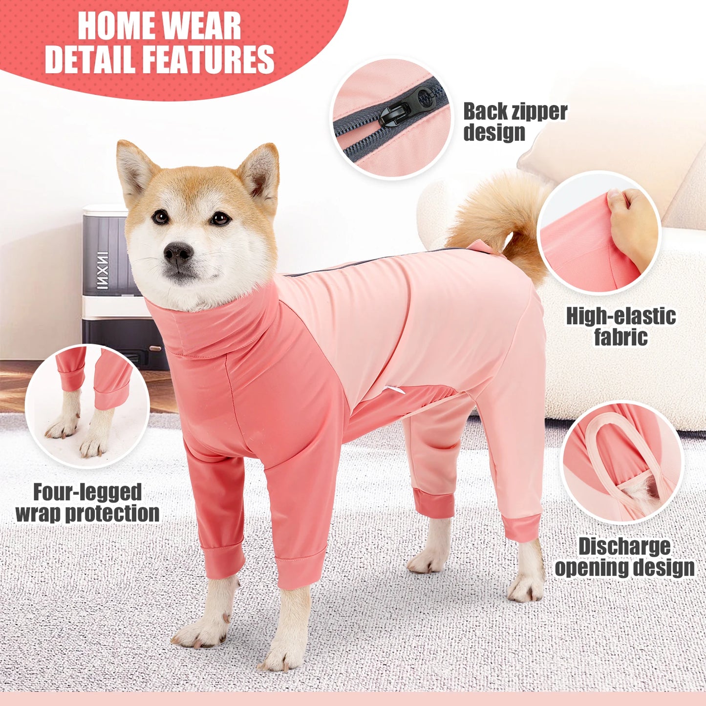 Comfortable Dog Pajamas | Anti-Hair Loss Cotton Jumpsuit