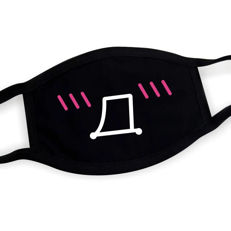 Funny Expression Anime Party Mouth Face Mask | Unisex Kawaii Mask