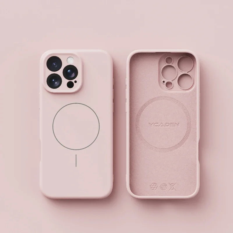 Liquid Soft Silicone MagSafe Magnetic Case for iPhone Models
