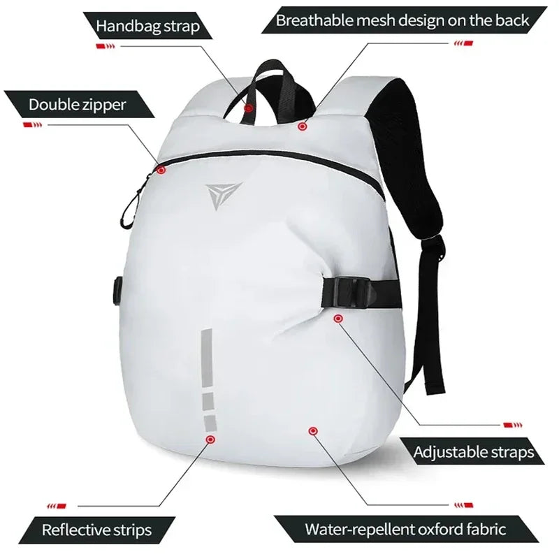 Large Capacity Motorcycle Rider Backpack | Waterproof Reflective Bag
