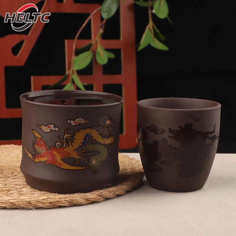 Color-Changing Purple Clay Tea Cup | Elegant Chinese Drinkware