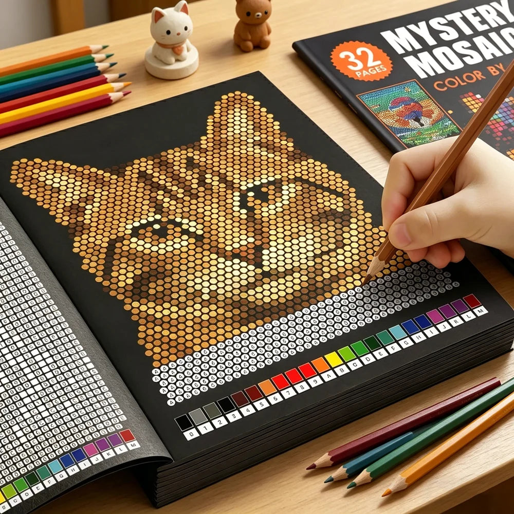 Mystery Mosaics Color by Number Coloring Book | Relax and Create