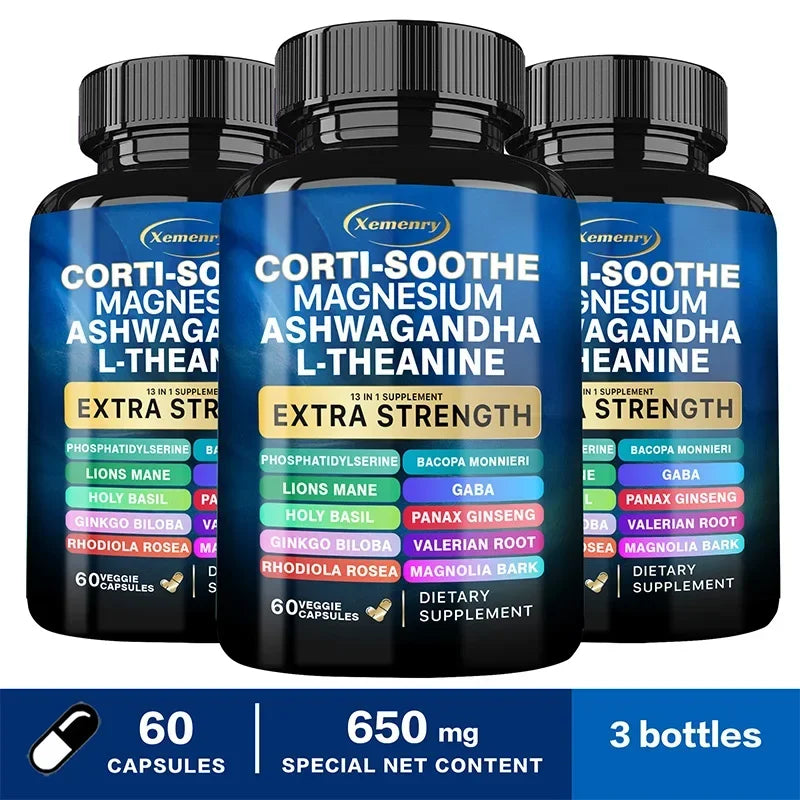 Natural Cortisol Support with Magnesium & Ashwagandha | Relaxation Aid