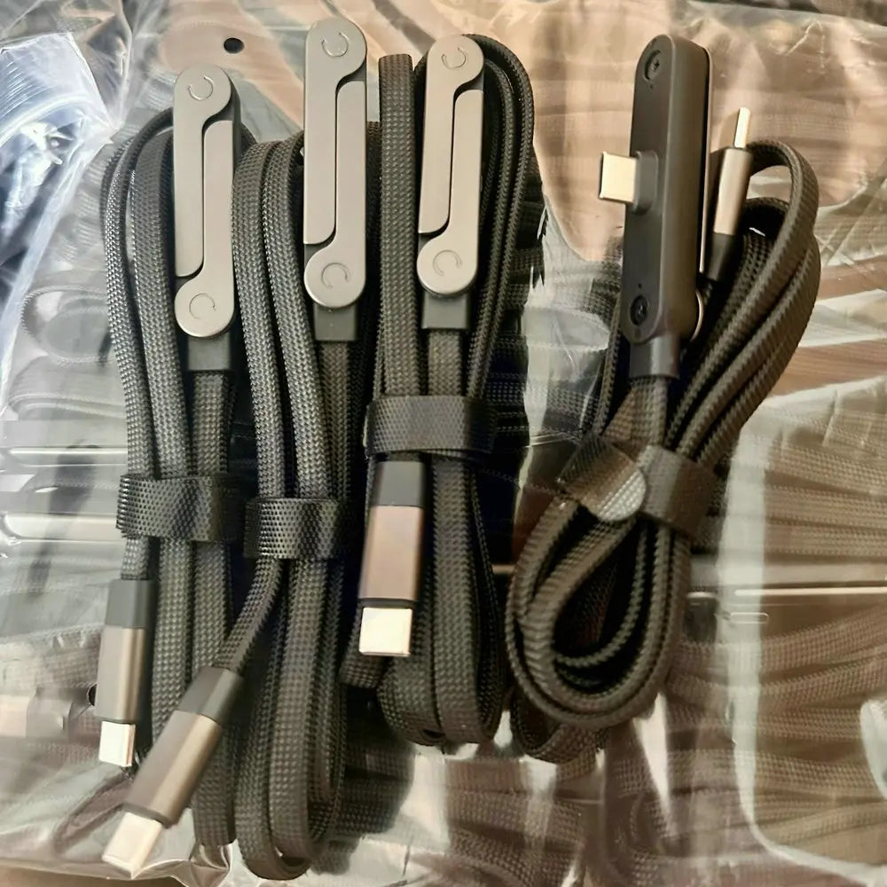 USB Type C Flat Charger Cable with Kickstand | 240W Charging