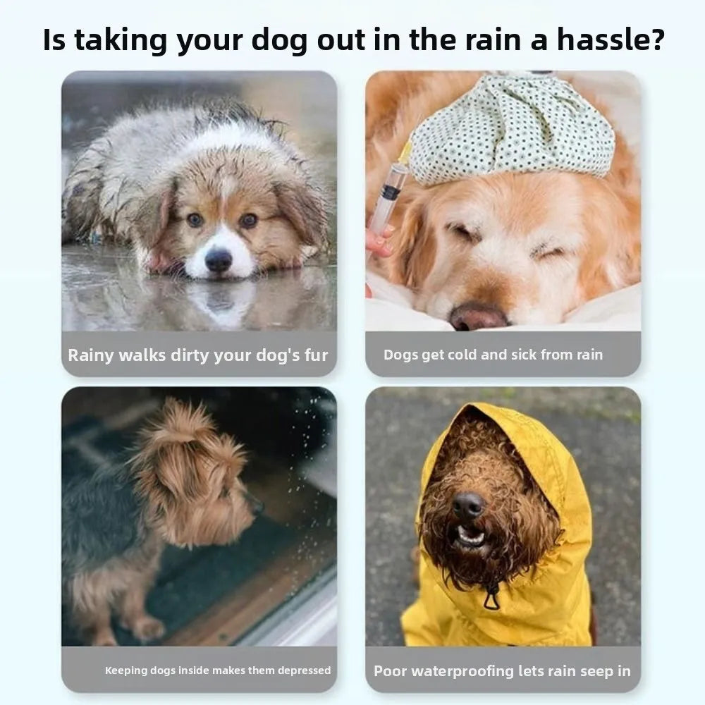 Adjustable Waterproof Dog Raincoat | Windproof Pet Cape Costume