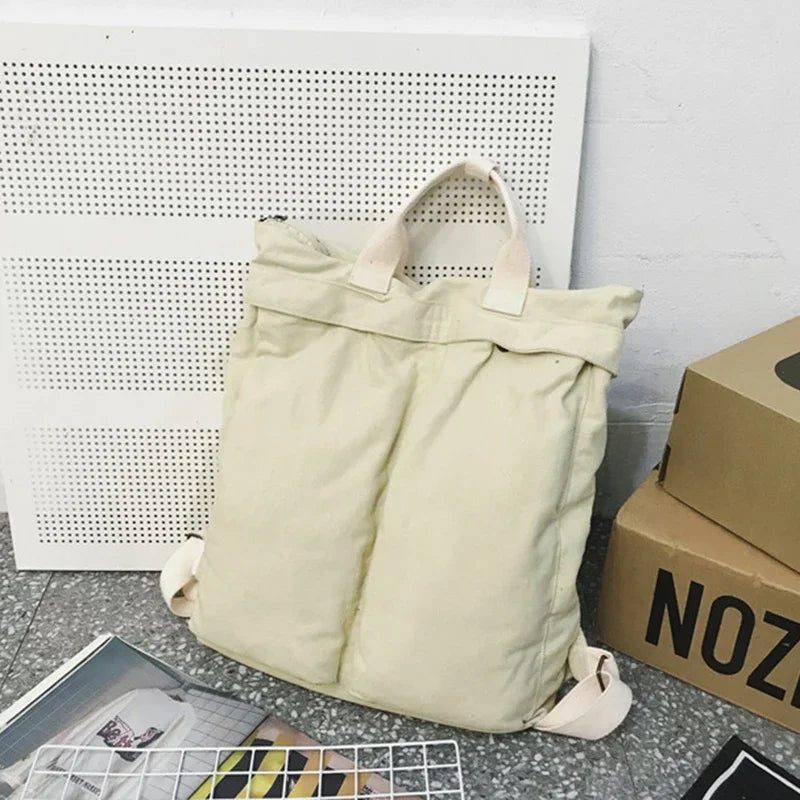 Large Capacity Retro Canvas Backpack for Women | Stylish School Bag