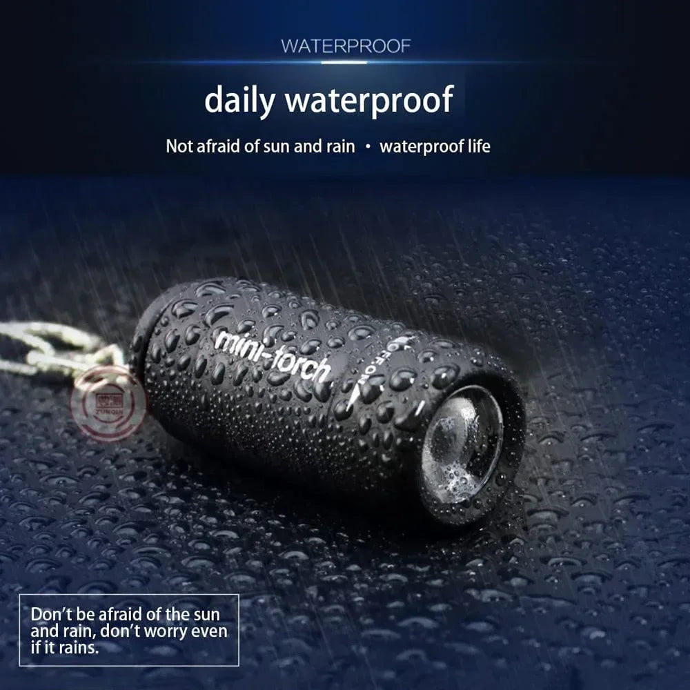 Waterproof Mini Keychain Flashlight | USB Rechargeable LED Light