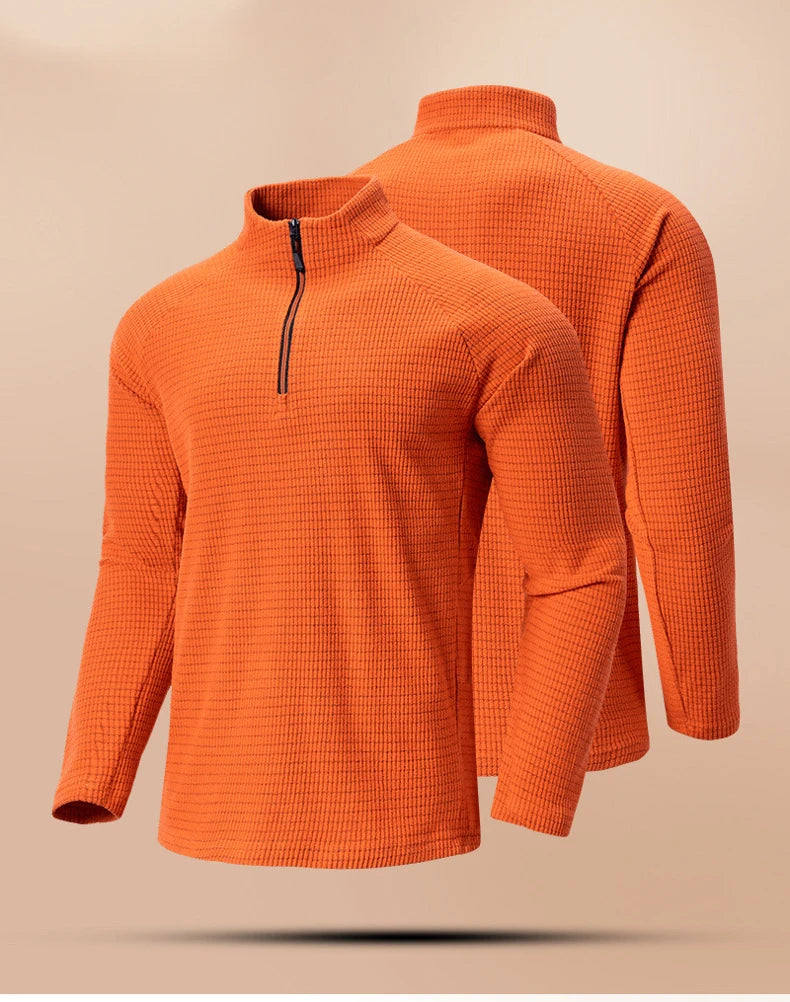 Men's Tactical Grid Fleece Pullover | Comfortable Warm Layer