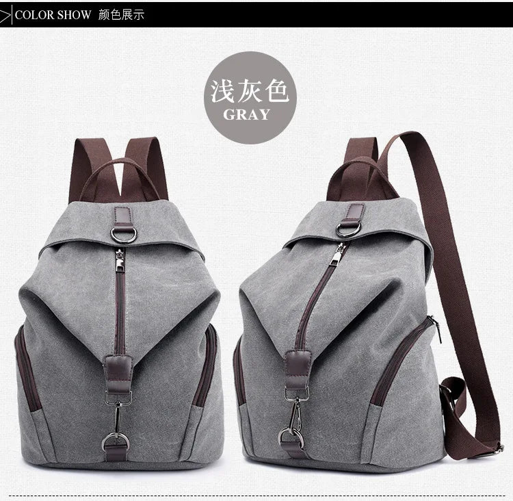 Stylish Vintage Canvas Women Backpack | Fashionable Casual Bag