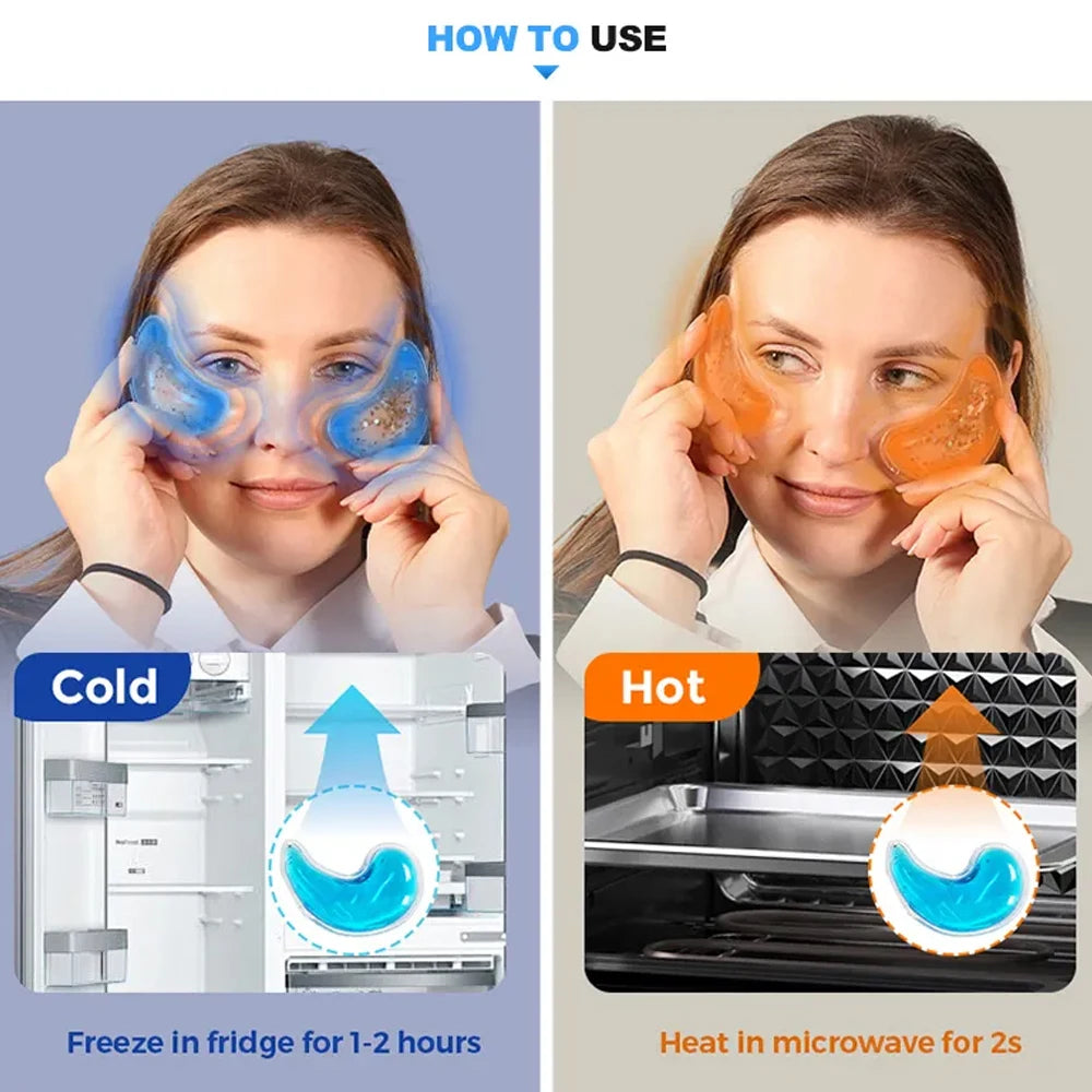 Reusable Hot & Cold Eye Compress Pad for Eye Strain Relief