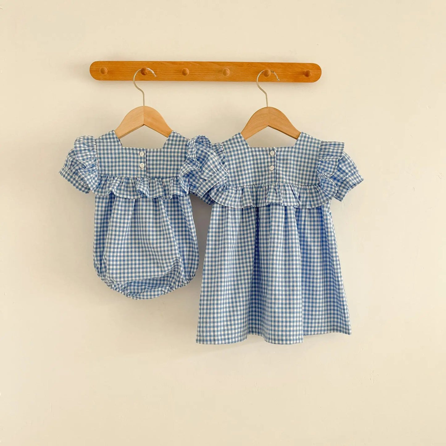 Stylish Summer Grid Jumpsuit for Baby Girls | Adorable & Comfy
