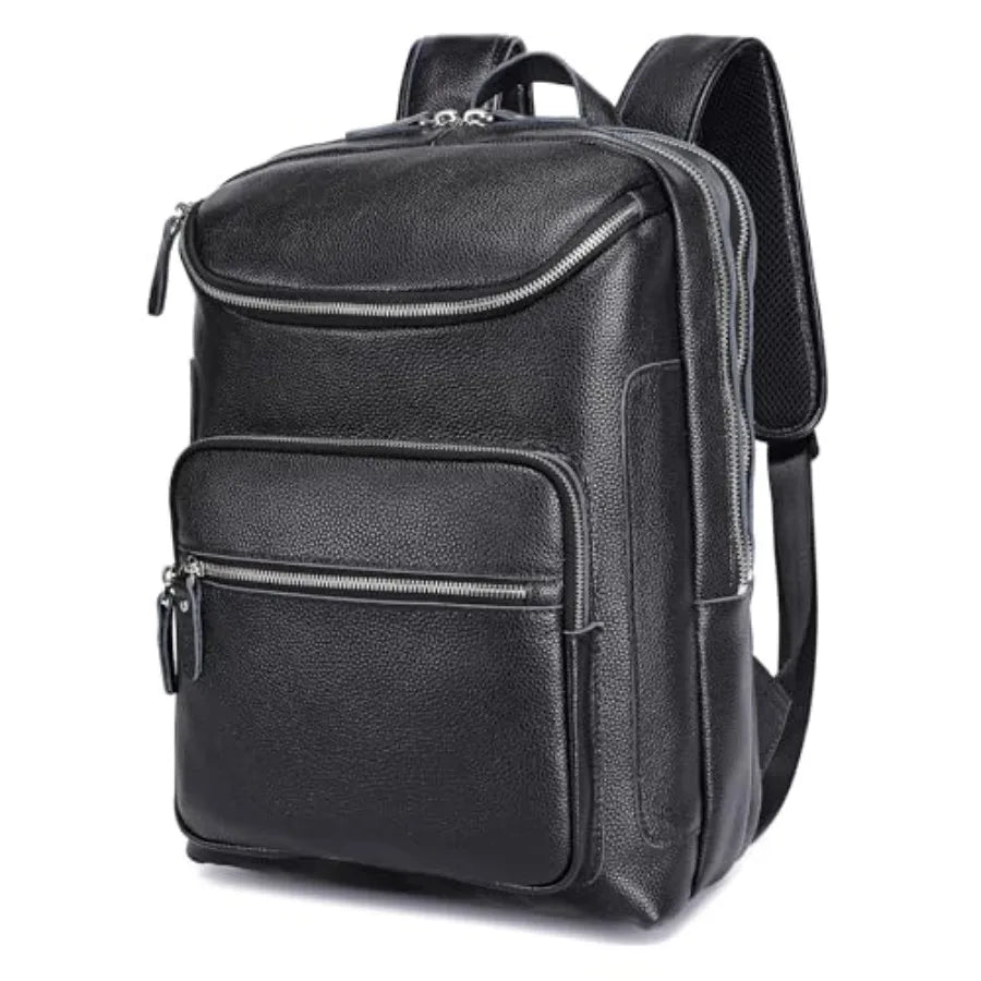 Men's Full Grain Leather Backpack | Durable Travel & Laptop Bag
