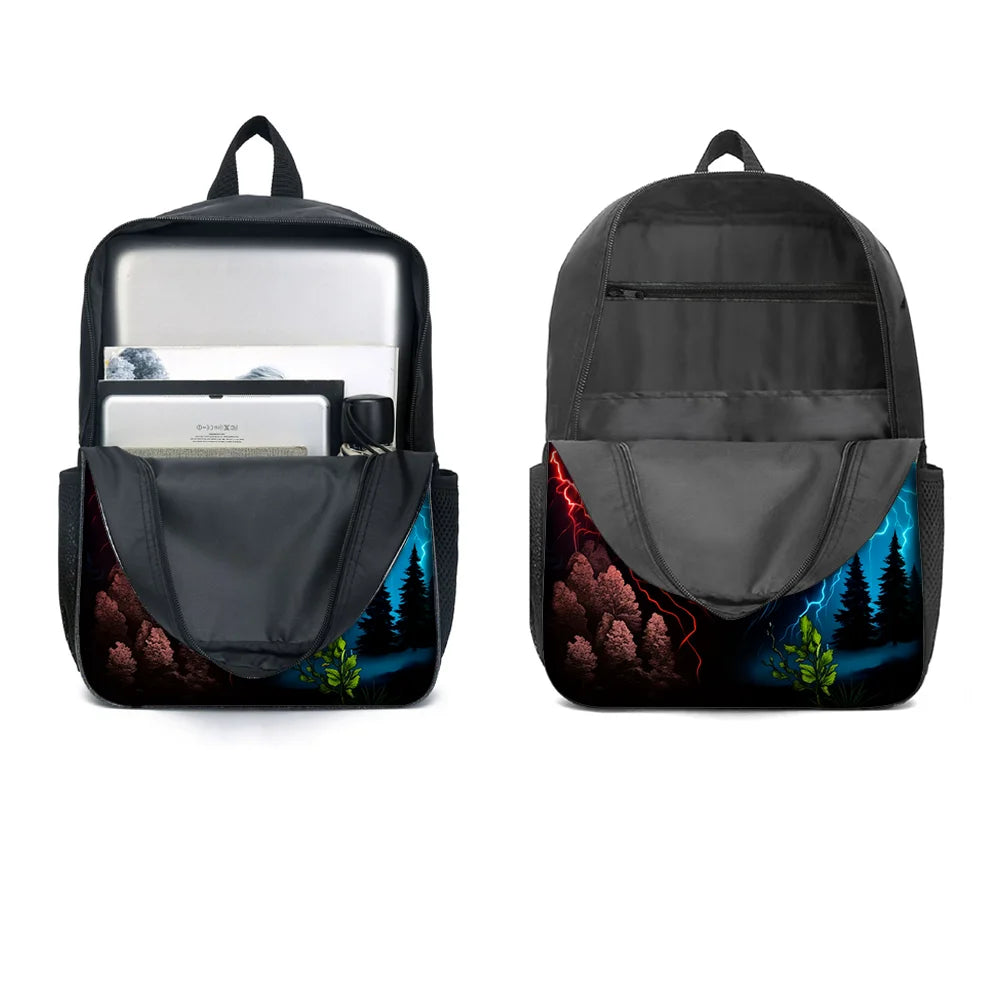 Kids' Wolf Pattern Backpack Set | Lightweight Travel & School Bag