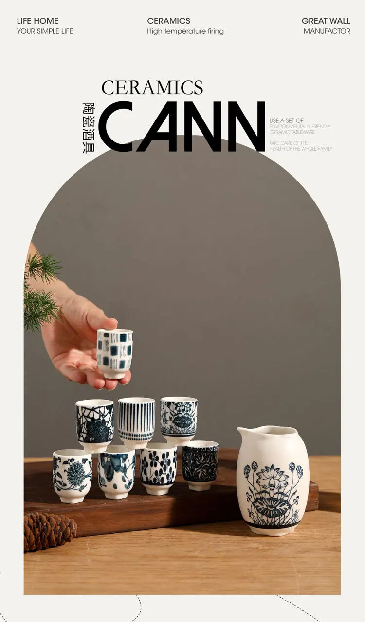 Creative Ceramic Sake Cup Set | Perfect for Tasting and Gifting