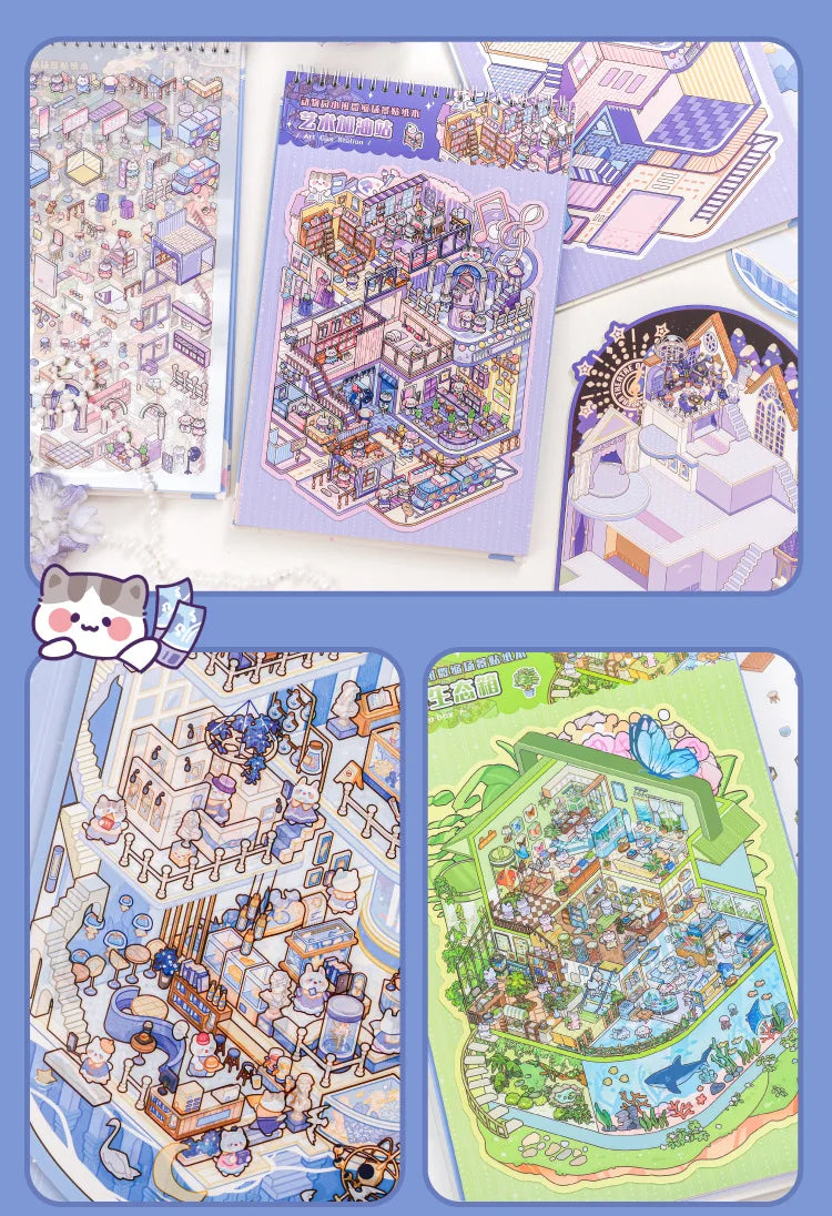 20 pcs Super Large Miniature Scene Stickers | Fun DIY Educational Craft