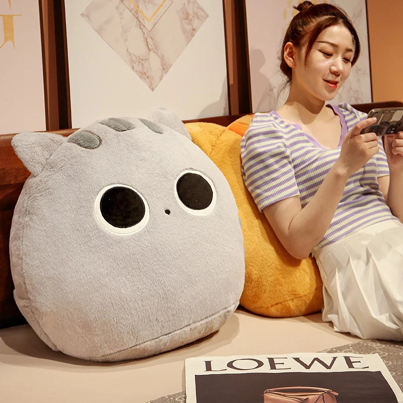Kawaii Siamese Cat Plush Toy | Long Oblong Nap Pillow for Kids