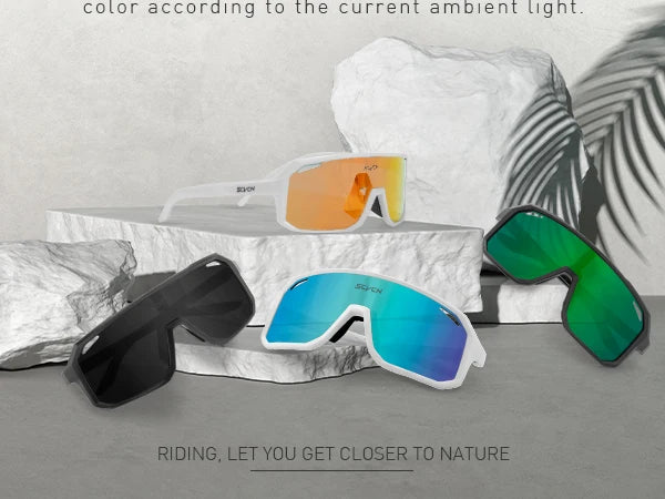 SCVCN Cycl Glasses Photochromic Cycling Sunglasses Men UV400 Eyewear Sports MTB Outdoor Goggles Bicycle Glasses Women Sunglasses