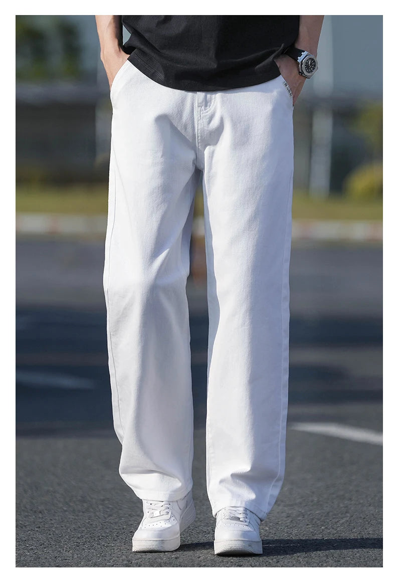 Men's Casual Loose Jeans | Lightweight Breathable Denim Pants