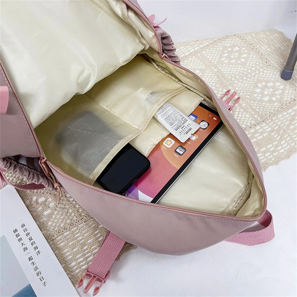 Mochila Bonita Impermeable para Mujer | Mochila Escolar con Múltiples Bolsillos