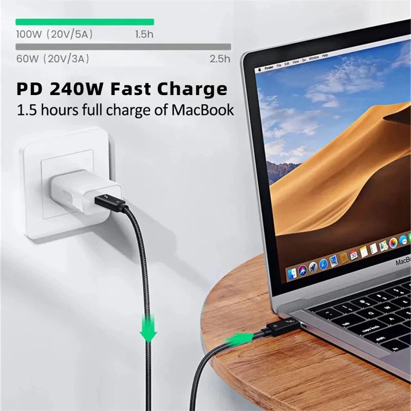 USB C to Type C Cable | 40Gbps Fast Charging Data Line