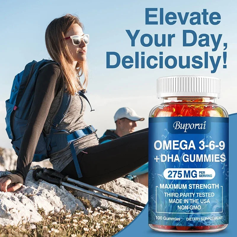 Omega 3 6 9 + DHA Gummies | Enhance Brain Health & Memory