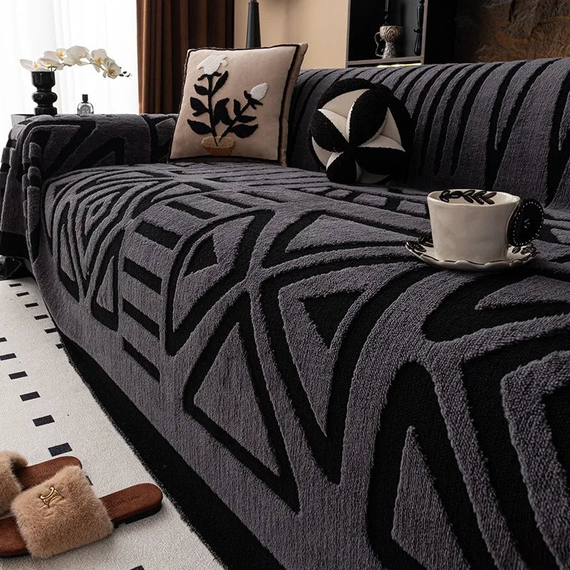Bohemian Style Sofa Protector | Vintage Fleece Blanket for Pets