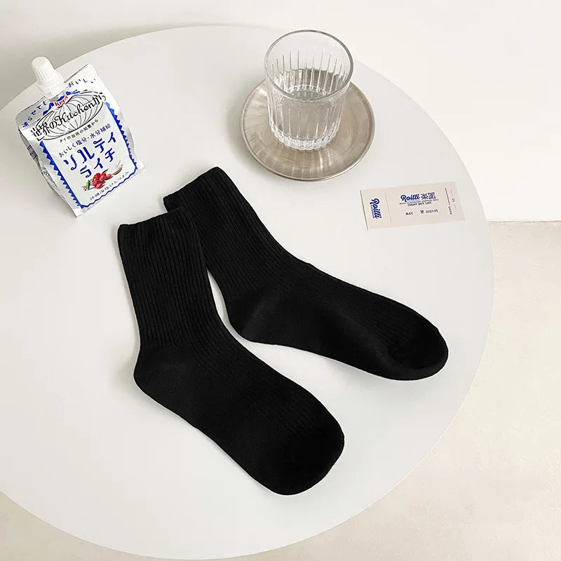 6 Pairs Women's Winter Cotton Socks | Cozy & Stylish Warmth