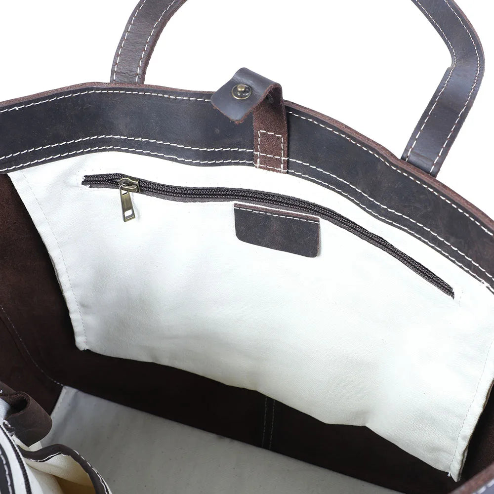 Genuine Leather Tote Bag | Versatile Shoulder Bag for Men & Women
