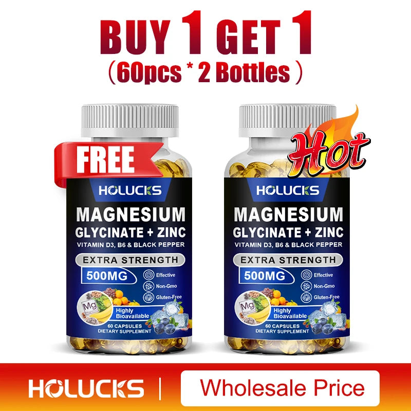 Magnesium Glycinate & Zinc Supplement | Optimize Sleep & Stress Relief