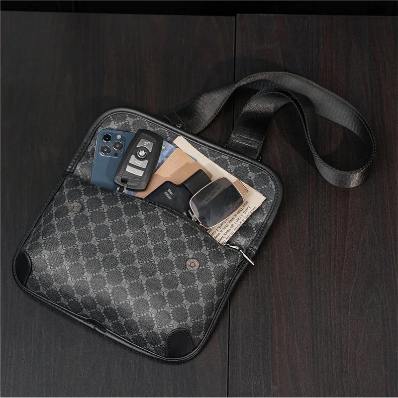 Stylish Men's PU Leather Crossbody Bag | Versatile Fashion Accessory