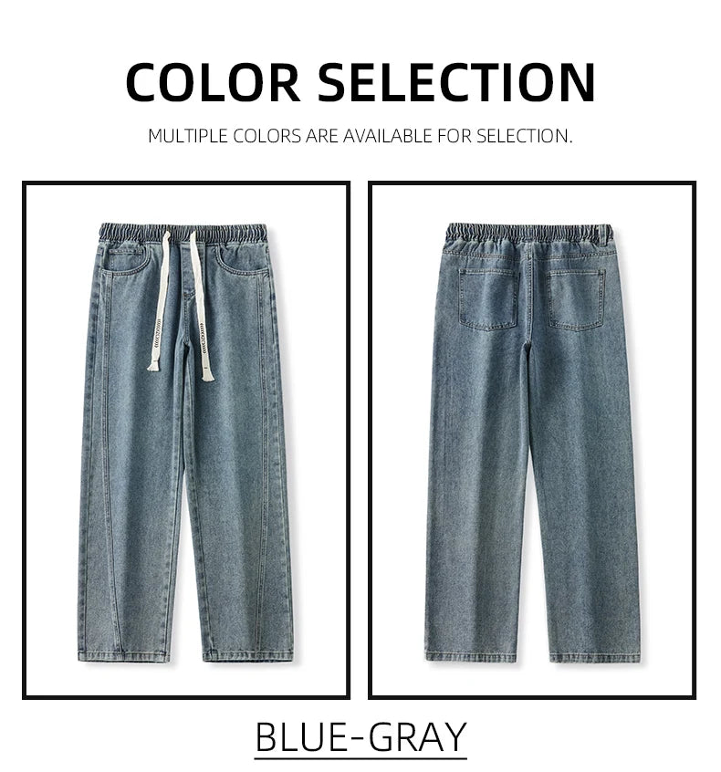 Men's Distressed Wide Leg Jeans | Casual Autumn Winter Style