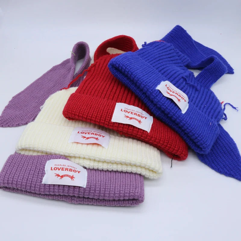 Unisex Long Fox Ears Knitted Beanie | Y2K Bunny Rabbit Hat